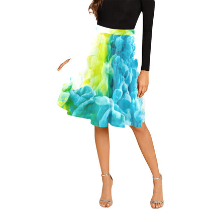 Women's Designer Pleated Midi Skirt