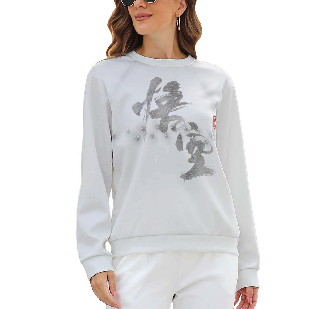 Raglan round neck sweater