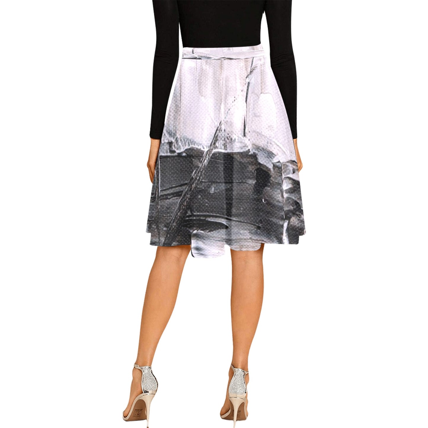 Women's Designer Pleated Midi Skirt
