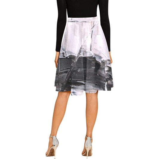 Women's Designer Pleated Midi Skirt
