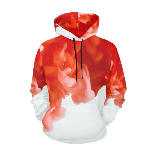 Women's Smoke Red Print Hoodie