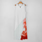 Smoke White and Red Long dress